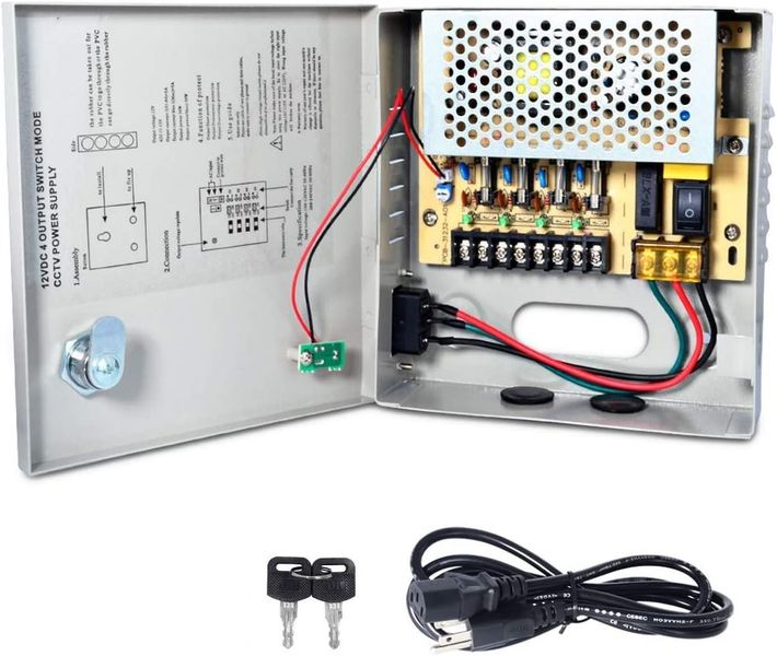 Switching Power Box 12V 10A 4CH-Grey