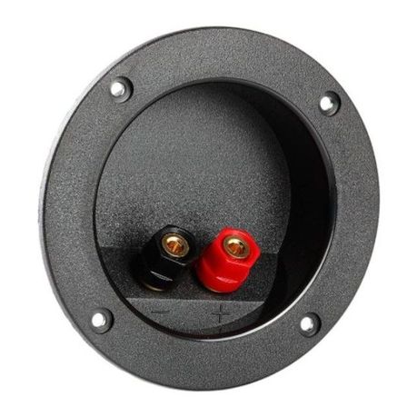 Speaker Terminal 75mm Round Red/ Black with Gold Metal Connectors - SiRCONY Image