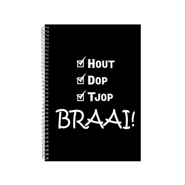 Braai 2 Notebook Afrikaans Gift Idea A4 Notepad Pad 48