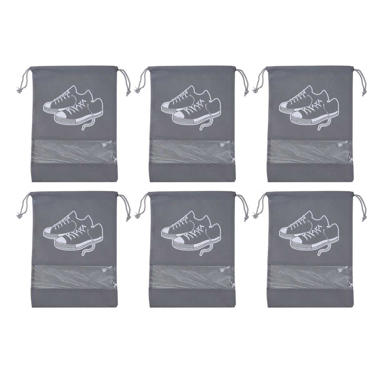 Portable Dust-Proof Shoe Travel Organiser - 26 x 36cm - 6 Pack