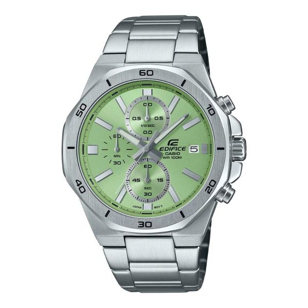 Casio Mens Silver Leisure Metal Strap Watch-EFV-640D-3AVUDF