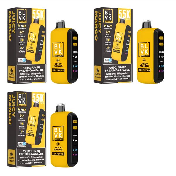 BLVK Ultra 55k Disposable Vape - Juicy Mango (Pack of 3)
