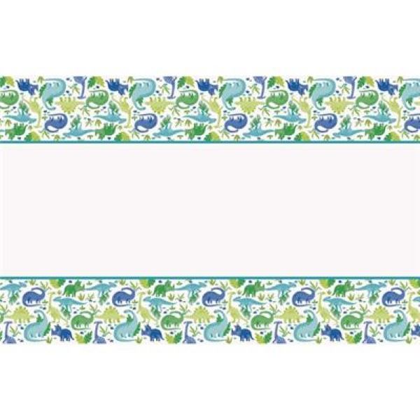 Party Blue and Green Dinosaurs Birthday Theme - Plastic Tablecover