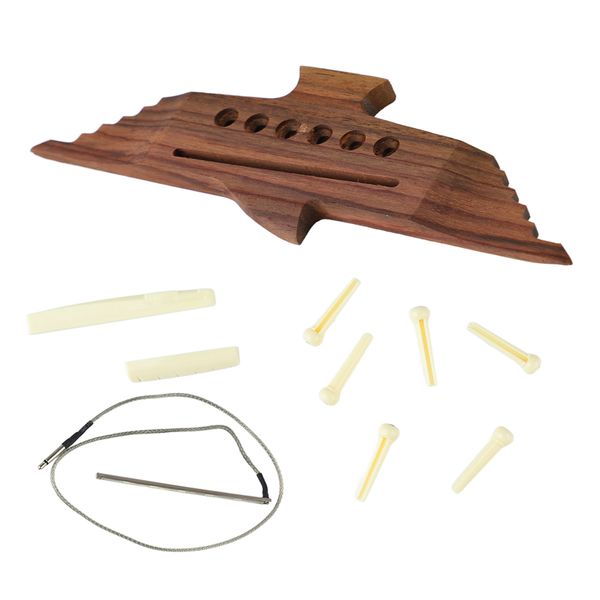10PCS 6 - String Acoustic Guitar Bridge Set