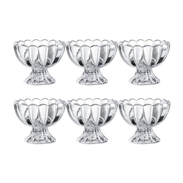 6pc Dessert Stylish Bowls/Cups Set – Flower Design