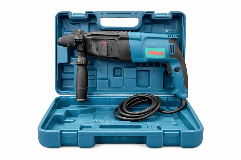 Electrobrush 800W 26mm Rotary Hammer Drill Kit-Impact Drill with Carry Case