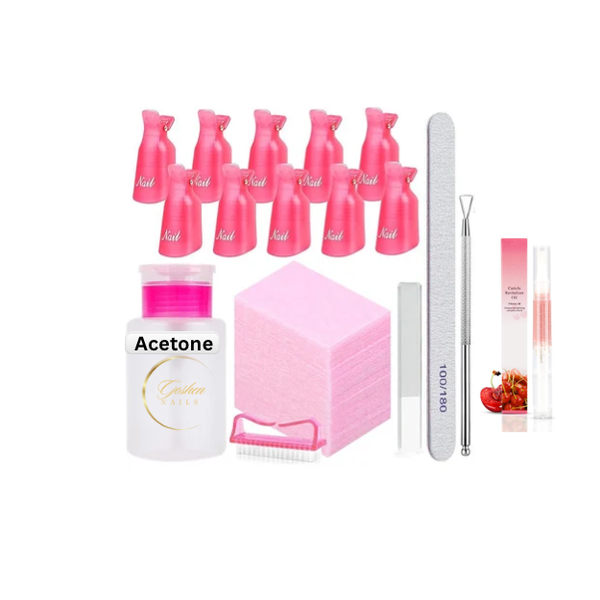 Goshen Complete Soak-Off Nail Removal Kit with Acetone
