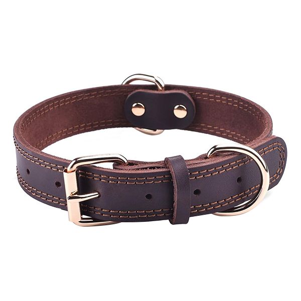 Leather Dog Collar, Heavy Duty Wide Dog Collar for Medium,Large Dogs