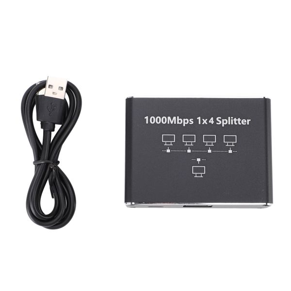 1-to-4 USB-Powered Ethernet Splitter