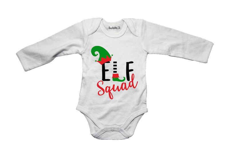 Elf Squad - Christmas - Long Sleeve - Baby Grow