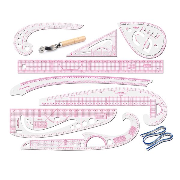 10Piece Styling Sewing Curve Ruler Set Quilting French Curve Pattern Rulers
