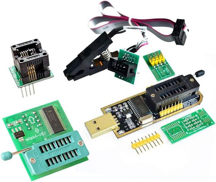 EEPROM BIOS USB Programmer CH341A + SOIC8 Clip +1.8V Adapter +SOIC8 Adapter