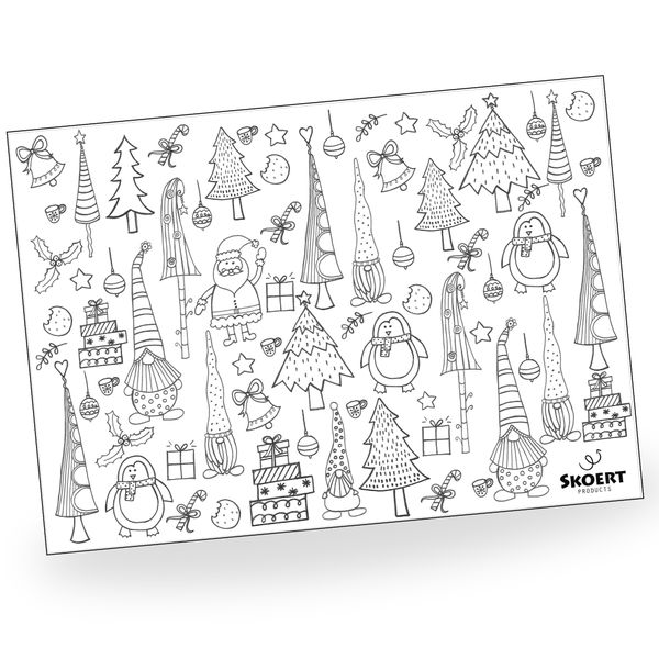A3 Disposable Kids Colouring Placemats - Christmas Design