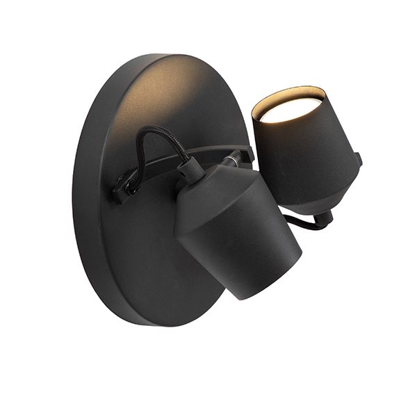 The Lighting Warehouse -Spot Maurice 2lt Black Round