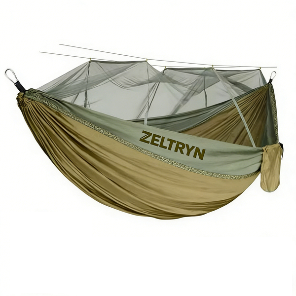 ZELTRYN Outdoor Double Hammock with Mosquito Net