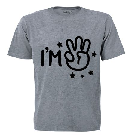 I'm Three! - Kids T-Shirt - Grey