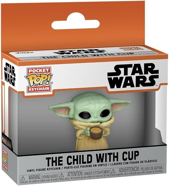 Pocket Pop Keychain Star Wars The Mandalorian - The Child With Cup - Grogu