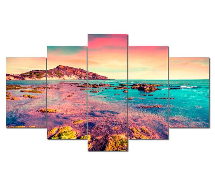 Coral Sea - 5 Panel Split Canvas