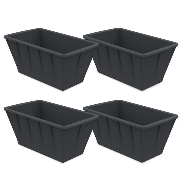 Extra Large Ice-Cube Molds 4Pack Silicone Ice Block Molds Black