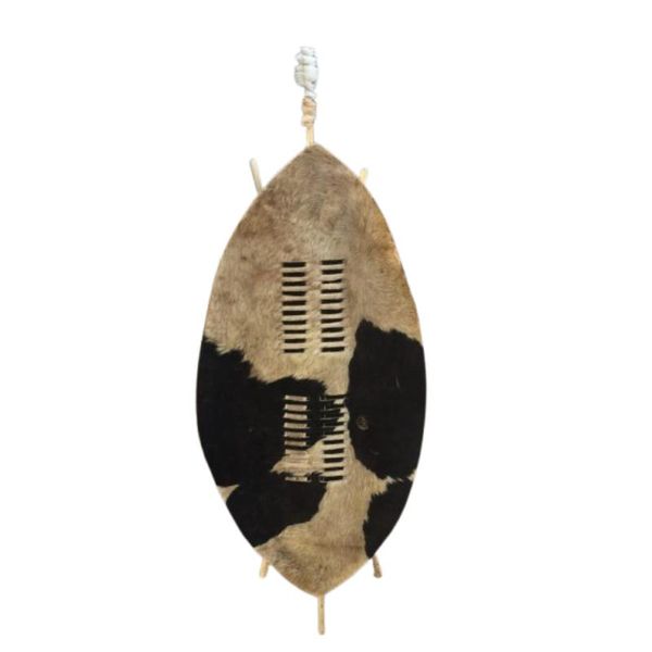 Black &amp; White Zulu Shield - 140cm Extra Large Isihlangu Cowhide Shield