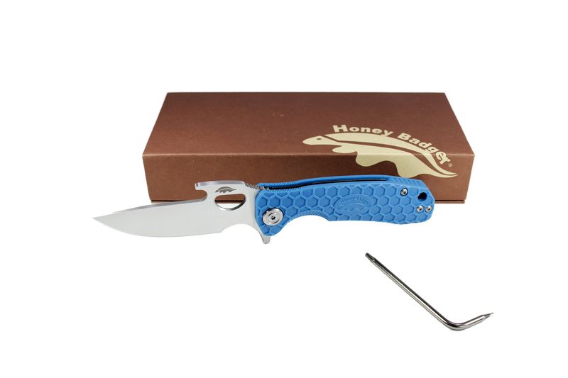 Honey Badger Opener Knife L/R Small- Blue