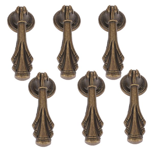 Tool DIY Vintage Antique Metal Furniture Drawer Pull Handles 6pcs - 5.6cm