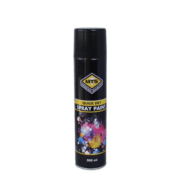 Paint Spray Black Gloss 300Ml Mts - 3 Pack