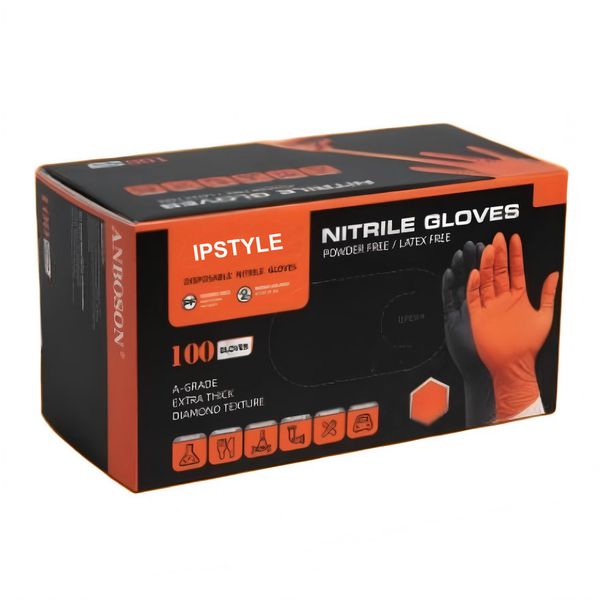 IPSTYLE Disposable Nitrile Gloves 8Mil Extra Thicken Mechanic Glove
