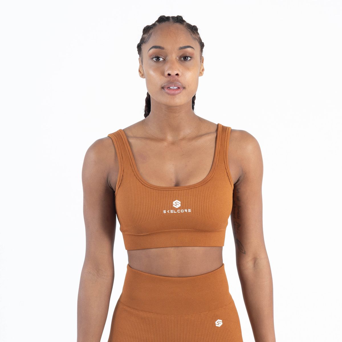 Skelcore Women's Seamless Classic Ribbed Sports Bra Buy Online in