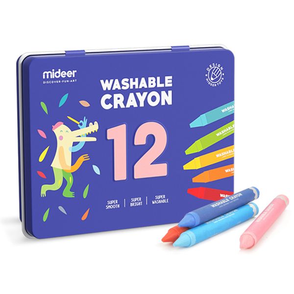iKids Mideer Washable Crayons 12 Colours
