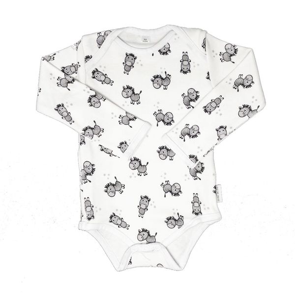 little acorn - Long Sleeve Zebra Onesie / Bodysuit