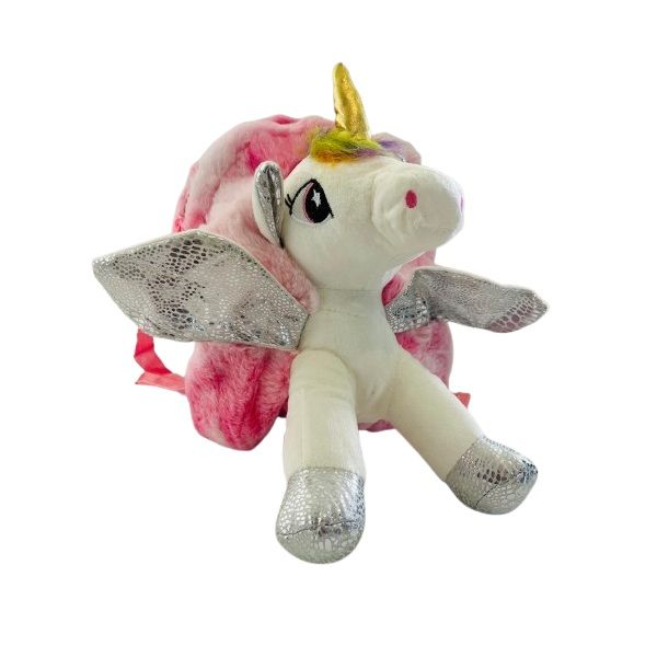 Plush Fur Unicorn Kids Backpack (30cm x 24cm)