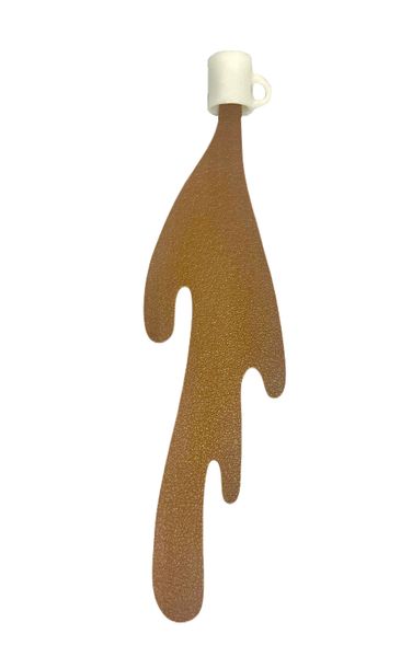 Spilled Coffee Faux Leather Novelty Bookmark