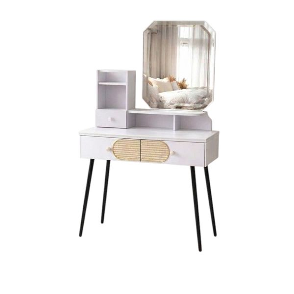 Modern Dressing Table with Mirror - Makeup Vanity Desk for Bedroom