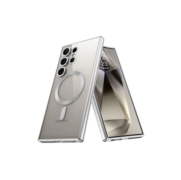 Electroplated Edge Soft Case For Samsung Galaxy S24 Ultra-Silver