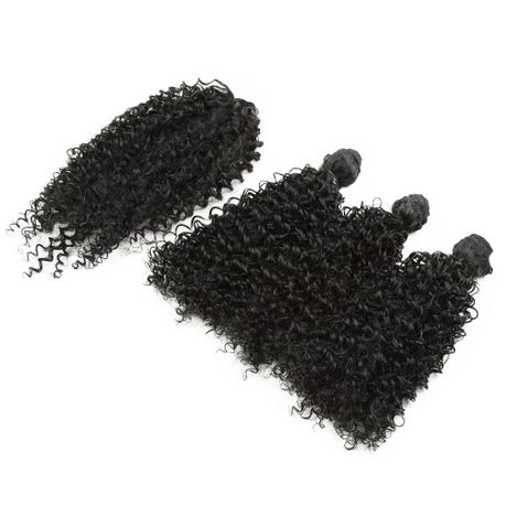 Magic Synthetic Hair Extensions Hair Bundles With Closure Brz J 3+1 16