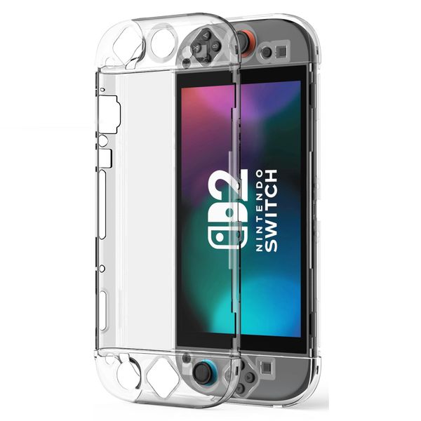 Dockable Transparent PC Case Compatible with 2025 Nintendo Switch 2