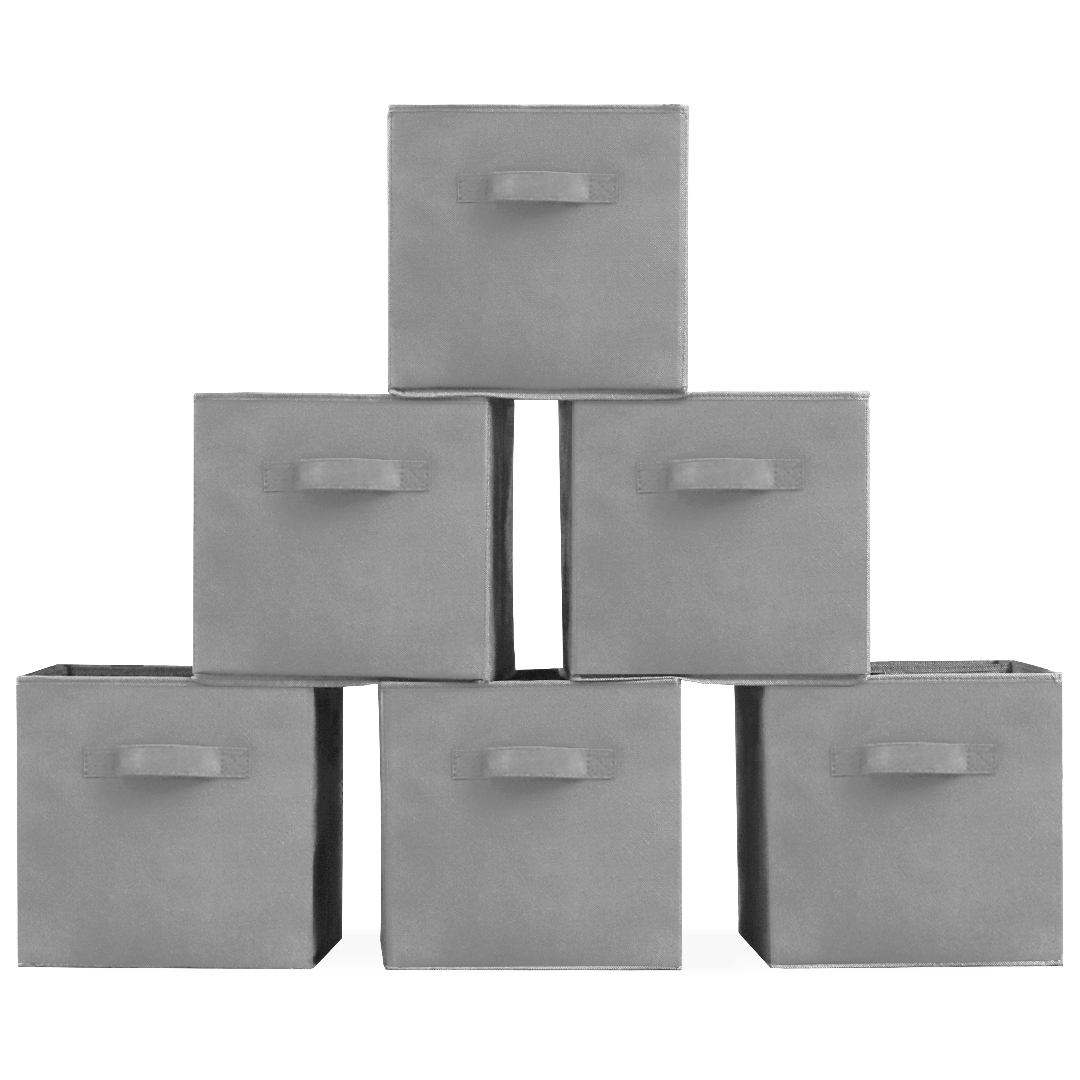Gogooda Foldable Storage Cubes for Shelf Closet Underbed - Set of 6 ...