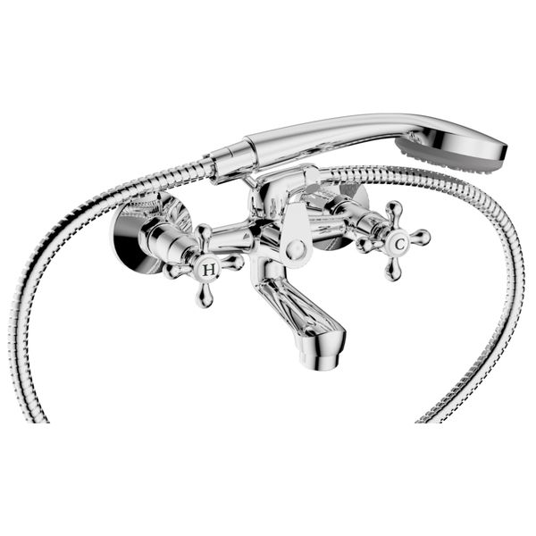Cobra Roma Light Pattern Bath Mixer Wall Type &amp; Handshower