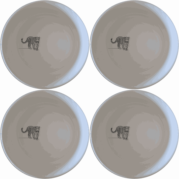 Silhouette Big Five African Leopard Bowl Set of 4 - Range 4