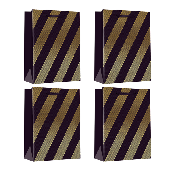 High Quality Gift Bag Premium Paper Carrier Bag - 4 Pack - Size: XL