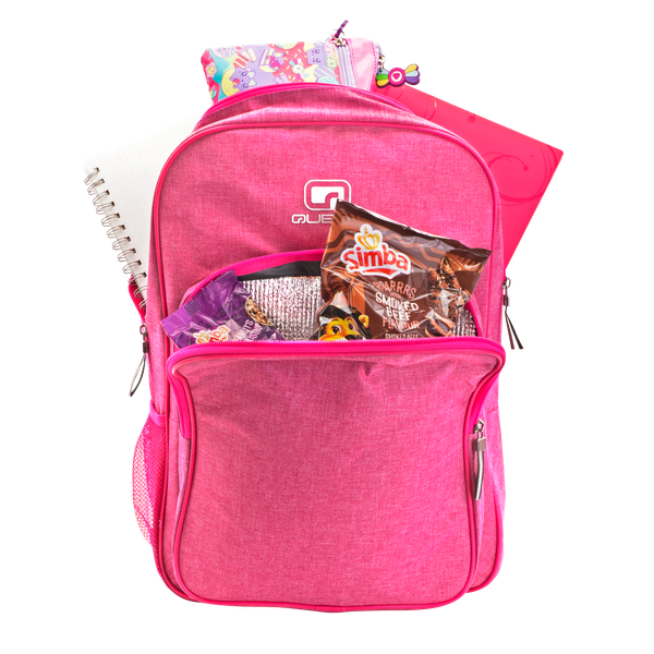 Quest Lunchbreak 16L Backpack Combo Pink - Insulated Lunch Bag &amp; School Bag