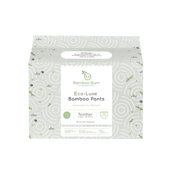 Bamboo Bum Disposable Pull Up Pants - Toddler - Size L/4 - 30 Nappies
