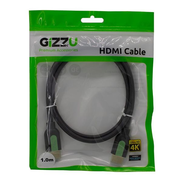 Gizzu High Speed 1m HDMI 2.0 Cable - Black