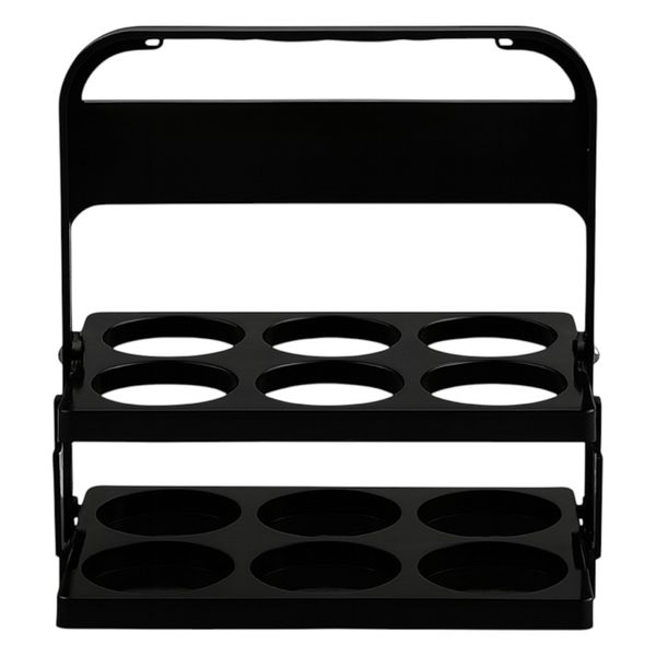 Portable Dual Layer Bottle Carrier with Foldable Handle