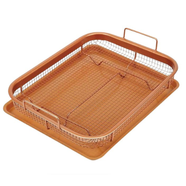 Copper Rectangle Oven Air Fryer Basket