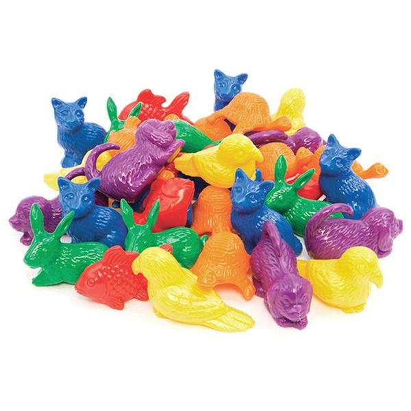 EDX Education Jumbo Multi-Coloured Pet Counters: 48 Pieces