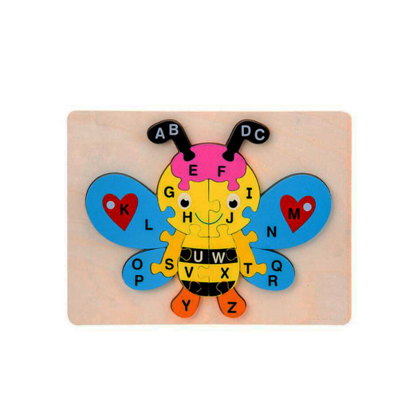 Educational Butterfly Alphabet Puzzle - Wooden Montessori Toy