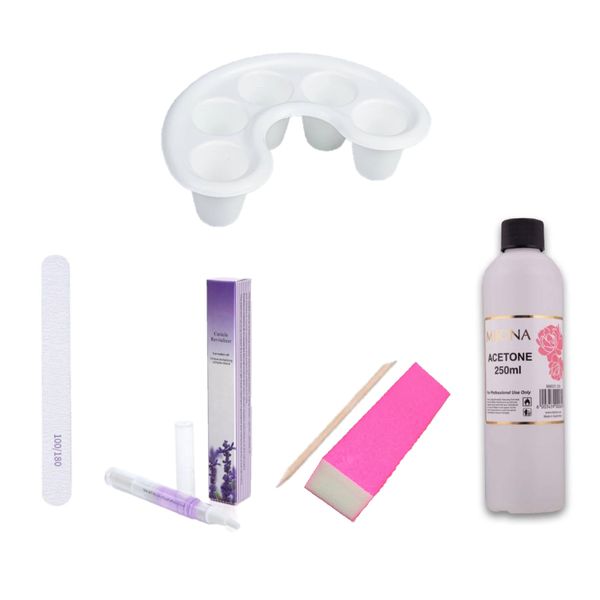 UV/LED Gel Nail Soak-Off Fingerstyle Kit - 6 Piece
