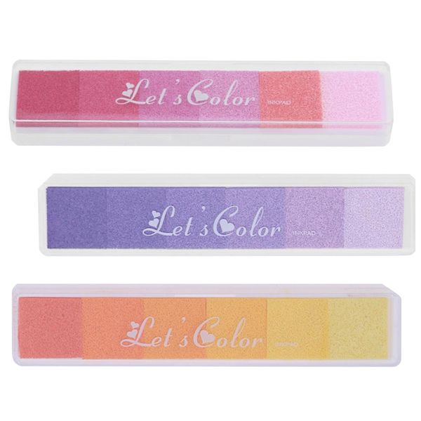 Craft Stamp Ink Pad Non-toxic Washable Set For Scrapbooking Set Of 3